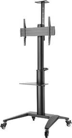 Hagor-BrackIT-Stand-Single-1651-cm-65-Nero--BRACKIT-STAND-SINGLE---MOBILE-STAND-SYSTEM-FOR-42-65IN-