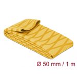 Delock Guaina termoretraibile con motivo a X antiscivolo 1 m x 50 mm giallo