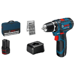 Bosch GSR 12V-15 Professional 1300 Giri/min Nero, Blu