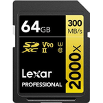 Lexar Professional 2000x 64 GB SDHC UHS-II Classe 10 (64GB Lexar Professional 2000x SDHC UHS-II Card)