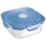 Maped 870503 recipiente per cibo Quadrato Scatola 1,2 L Blu, Trasparente 1 pz