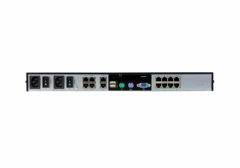 Aten-8-Port-2-Bus-CAT5e-6-KVM-Over-IP-Switch-LUC--Laptop-USB-Console--with-Audio---Virtual-Media-Support--Premium-Produc