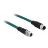 DeLOCK---Patch-Kabel---8-pin-M12-X--M--bis-8-pin-M12-X--W----10m---SFTP---CAT-6a---halogenfrei---Wasserblau--85421-