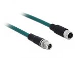 DeLOCK---Patch-Kabel---8-pin-M12-X--M--bis-8-pin-M12-X--W----10m---SFTP---CAT-6a---halogenfrei---Wasserblau--85421-