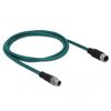 DeLOCK---Patch-Kabel---8-pin-M12-X--M--bis-8-pin-M12-X--W----10m---SFTP---CAT-6a---halogenfrei---Wasserblau--85421-