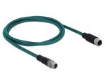 DeLOCK---Patch-Kabel---8-pin-M12-X--M--bis-8-pin-M12-X--W----10m---SFTP---CAT-6a---halogenfrei---Wasserblau--85421-