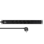 Lanview LVR-3MSCH-LIC-SCH5 non classificato (19" rack mount power strip - 1U 10A with 5 x Schuko type - F socket. - Warr