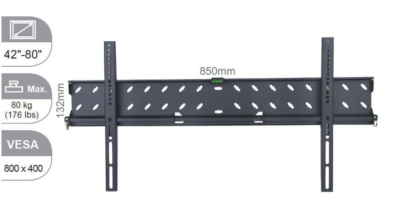 Vivolink-VLMW4280-Supporto-TV-a-parete-203-m-80-Nero--Wall-mount-large-slim-up-to---VESA-800x400-.---Warranty-144M-