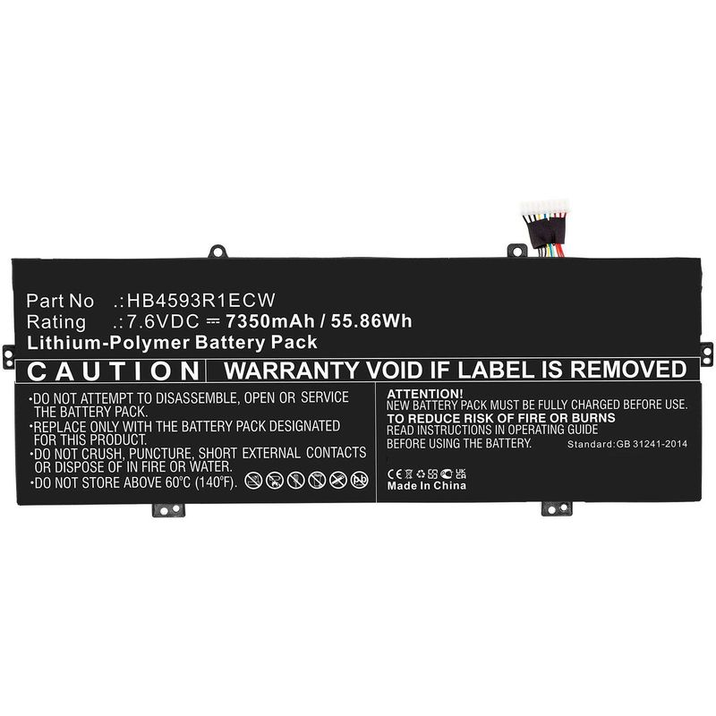 CoreParts-MBXLP-BA0011-ricambio-per-laptop-Batteria--Laptop-Battery-for-Huawei---55.86Wh-Li-Polymer-7.6V---7350mAh-Black