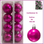 Confezione 16  palline di natale sfere natalizie palle rosa decorazioni per albero fucsia addobbi natalizi babbo regali creazioni