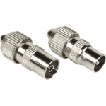 Hama Coax Connector Set 1 Male & 1 Female Metal Screw Attachment