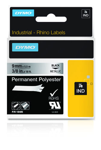 DYMO-Poliestere-Permanente-IND--Dymo-18485-9mm-Metallized-Tape---S0718170-