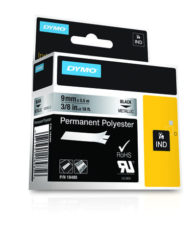 DYMO-Poliestere-Permanente-IND--Dymo-18485-9mm-Metallized-Tape---S0718170-