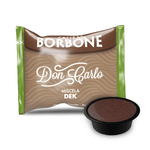 CAFFÈ BORBONE DON CARLO - MISCELA VERDE / DEK - DECAFFEINATO - Box 50 CAPSULE COMPATIBILI A MODO MIO da 7.2g