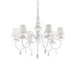 Ideal Lux Lampadario Shabby Chic-Provenzale Blanche Metallo Bianco 6 Luci E14