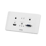 Aten Trasmettitore HDBaseT HDMI e VGA con piastra da parete UE/PoH (4K a 100 m) (HDBaseT Classe A)