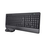 Trust Trezo tastiera Mouse incluso RF Wireless QWERTY Inglese UK Nero (Trezo Comfort Deskset) - Versione UK