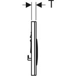 Geberit-115.884.SI.1-Parte-di-ricambio-per-sciacquone-Piastra-a-filo-Bianco-Cromo