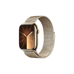 Apple Watch Series 9 GPS + Cellular Cassa 45mm in Acciaio inossidabile Oro con Cinturino Loop Milanese