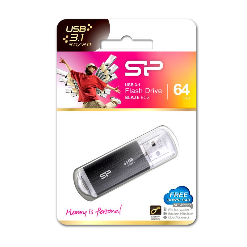 SILICON-POWER-memory-USB-Blaze-B02-64GB