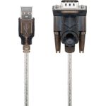 Goobay 95435 cavo seriale Trasparente 1,5 m USB tipo A RS-232