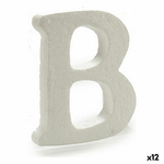 Lettera B Bianco polistirene 15 x 12,5 cm (12 Unità)