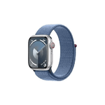 Apple Watch Series 9 GPS + Cellular Cassa 41mm in Alluminio Argento con Cinturino Sport Loop Blu Inverno