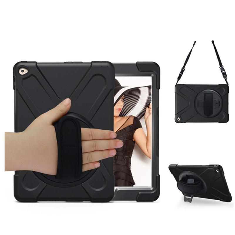 eSTUFF-ES681542-BULK-custodia-per-tablet-246-cm-9.7-Cover-Nero--AUSTIN-Defender-Case-iPad-Air---2-9.7-with-hand-strap-an