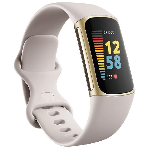 Fitbit-Charge-5-AMOLED-Braccialetto-per-rilevamento-di-attivita-Oro-Bianco