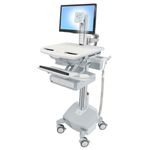 Ergotron StyleView Alluminio, Grigio, Bianco Pannello piatto Carrello multimediale