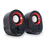 Conceptronic Mini Speaker Usb 2.0 3W Nero-Rosso Cablato