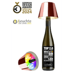 Sompex Top 2.0, lampada per bottiglie ricaricabile oro rosa