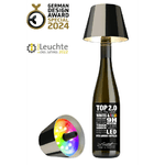 Sompex Top 2.0, lampada per bottiglie ricaricabile grigio siderale