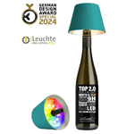 Sompex Top 2.0, lampada per bottiglie ricaricabile turchese