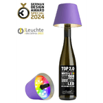 Sompex Top 2.0, lampada per bottiglie ricaricabile lilla