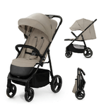 KINDERKRAFT Passeggino Leggero e Compatto TRIG 3 STONE BEIGE Omologato 22 Kg