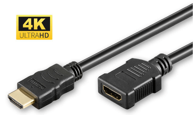 Microconnect-HDM19191FV2.0-cavo-HDMI-1-m-HDMI-tipo-A-Standard-Nero--HDMI-2.0-Extension-Cable-1m---Warranty-300M-