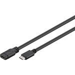 Microconnect USB3.1CC1EX cavo USB 1 m USB 3.2 Gen 1 3.1 Gen 1 USB C Nero (USB-C Extension Cable 1m - Black for synching