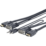 Vivolink PROVGAHDMIFLY3 cavo e adattatore video 3 m VGA D-Sub  3.5mm HDMI tipo A Standard Nero (PRO VGA  Audio AND HDMI