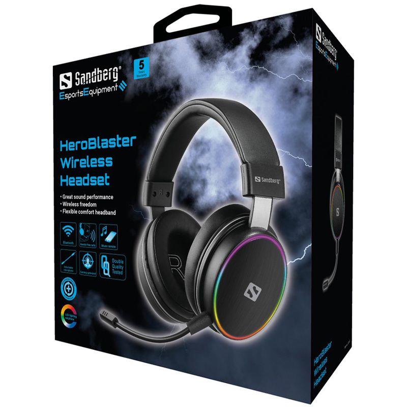 Sandberg-126-42-cuffia-e-auricolare-Con-cavo-e-senza-cavo-A-Padiglione-Giocare-Bluetooth-Nero--HeroBlaster-Wireless-Head