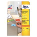 Avery Zweckform Avery L6035-20 etichetta autoadesiva Rettangolo con angoli arrotondati Rimovibile Giallo 480 pz