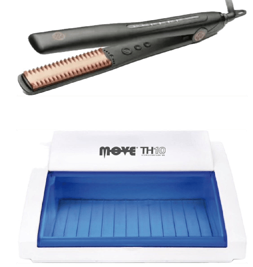 RETRO' PIASTRA RETRO' COMB HAIR STRAIGHTENER IN OMAGGIO STERILIZZATORE MOVE TH10