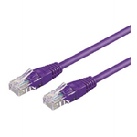 Goobay 15m 2xRJ-45 Cable cavo di rete Viola Cat6