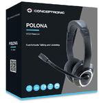 Conceptronic-POLONA-Auricolare-Cablato-A-Padiglione-Musica-e-Chiamate-USB-tipo-A-Nero