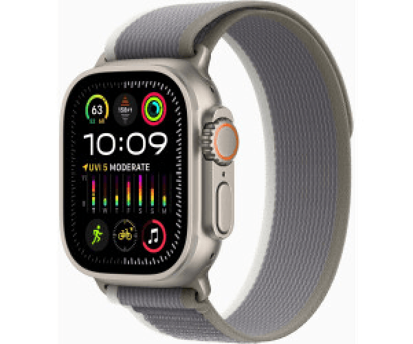 Apple-Watch-Ultra-2-GPS---Cellular-Cassa-49m-in-Titanio-con-Verde-Grigio-Trail-Loop---S-M