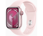 Apple-Watch-Series-9-GPS---Cellular-Cassa-41mm-in-Alluminio-Rosa-con-Cinturino-Sport-Rosa-Confetto---S-M