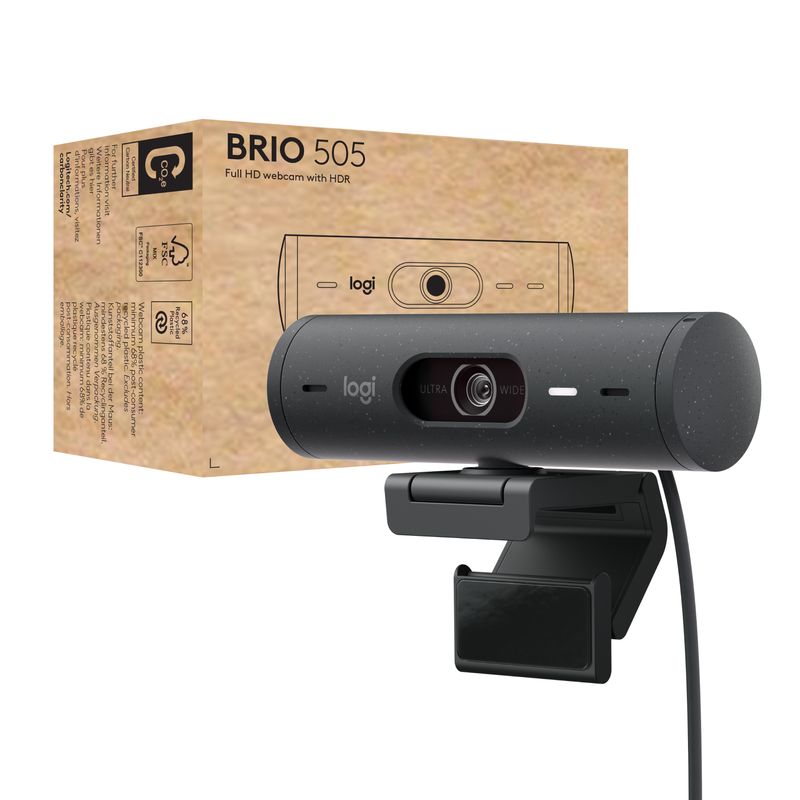 Logitech-Brio-505-webcam-4-MP-1920-x-1080-Pixel-USB-Nero