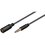 Microconnect AUDLG1G cavo audio 1 m 3.5mm Nero (Headphone & AUX Cable 1m - Headphone and audio AUX Ext. - Cable 3.5 mm M