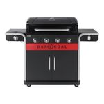 Char-Broil Gas2Coal 2.0 4B Grill Carrello Carbone + gas naturale Nero, Acciaio inossidabile, Rosso