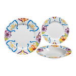 Mopita Maiolica Floreale, set 18 piatti in fine porcellana